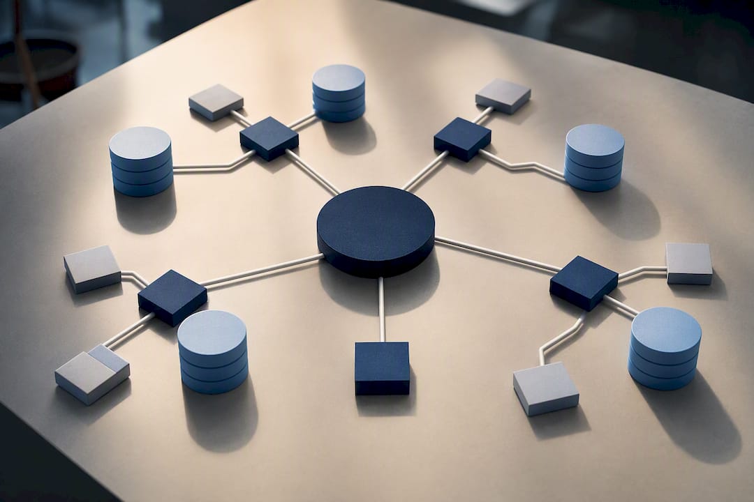Central governance hub connecting department assistants
