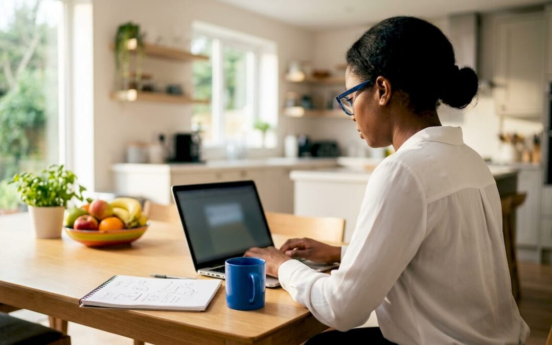 Woman completing digital client onboarding form
