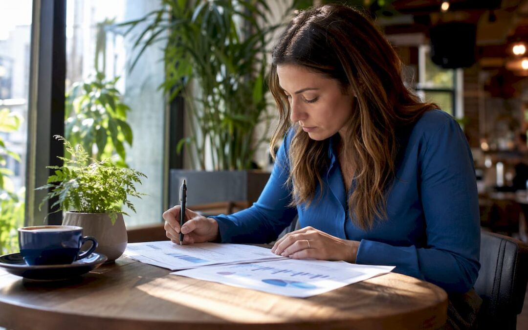 Woman managing ecommerce automation tasks at desk