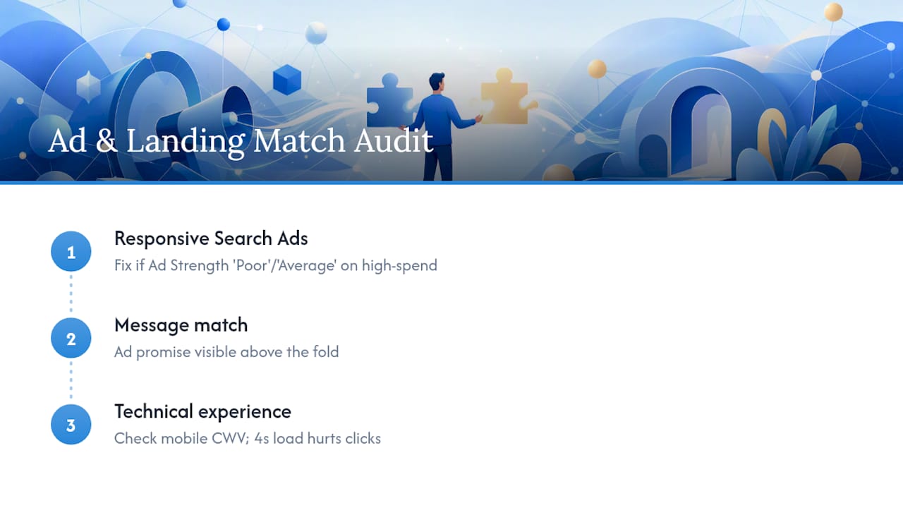 Do your ads and landing pages actually match? — overview diagram
