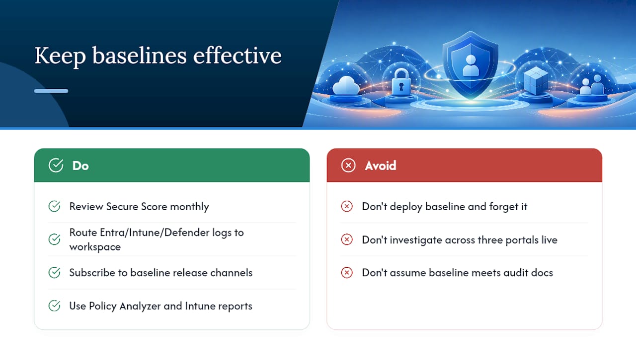How do you keep baselines effective over time? — overview diagram