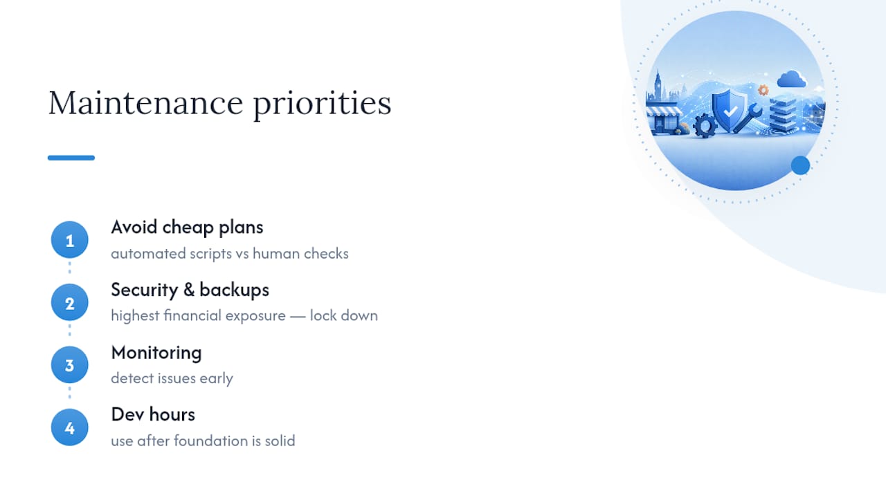 What we see when UK clients choose a maintenance band — overview diagram