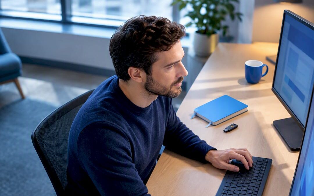 Administrator reviewing cloud security settings